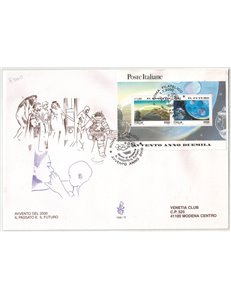 ITALY 2000 FDC (Venice) The Past and the Future s/s