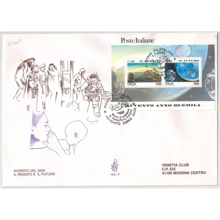 ITALIA 2000 FDC (Venetia) Il Passato e il Futuro BF