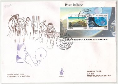 ITALY 2000 FDC (Venice) The Past and the Future s/s
