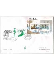 ITALIA 2000 FDC (Venetia) La natura e la città BF