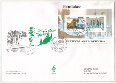 ITALIA 2000 FDC (Venetia) La natura e la città BF