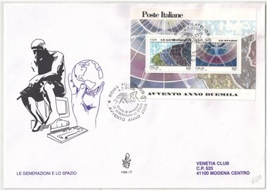 ITALIA 2000 FDC (Venetia) Le generazioni e lo spazio BF