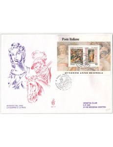 ITALIA 2000 FDC (Venetia) La guerra e la pace BF
