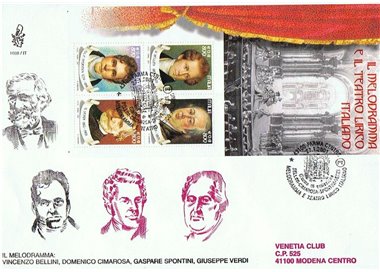 ITALIA 2001 FDC (Venetia) Melodramma BF