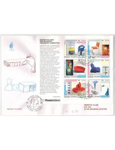 ITALY 2001 FDC (Venice) Italian design s/s