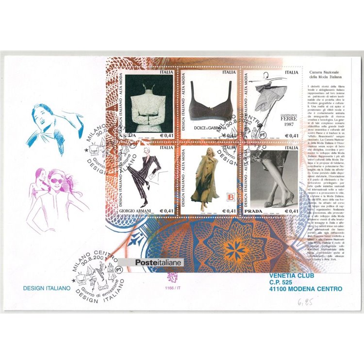 ITALIA 2002 FDC (Venetia) Design italiano BF