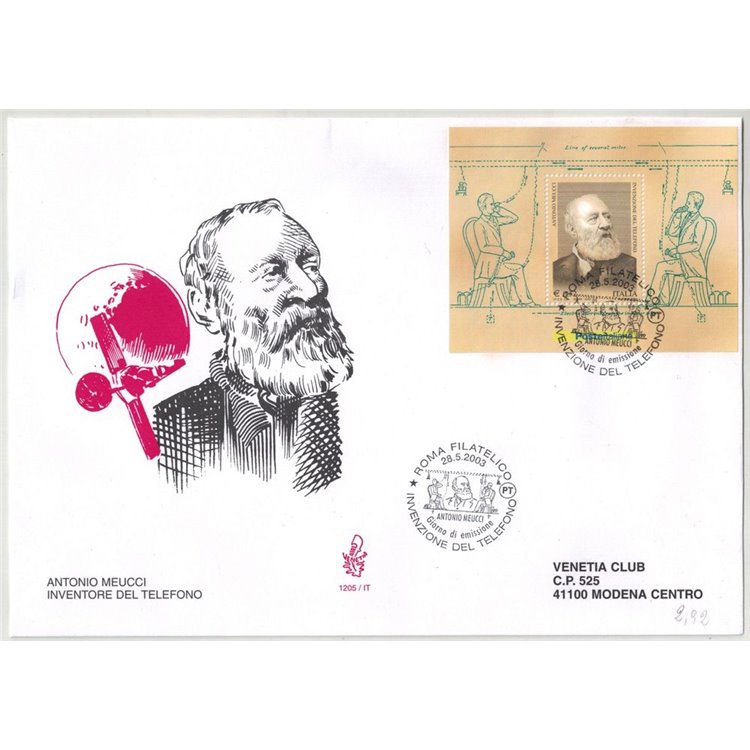 ITALIA 2003 FDC (Venetia) Antonio Meucci BF