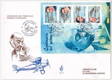 ITALY 2003 FDC (Venice) Centenary of the first s/s flight