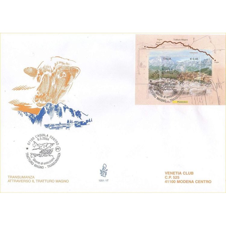 ITALY 2004 FDC (Venice) Transhumance s/s
