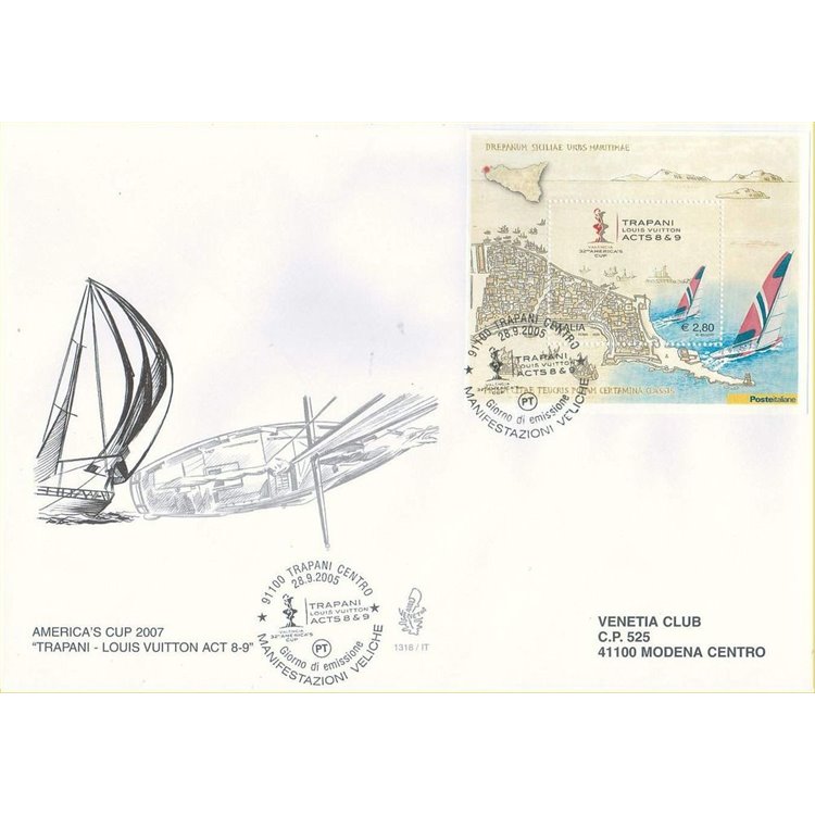 ITALY 2005 FDC (Venetia) America's Cup s/s