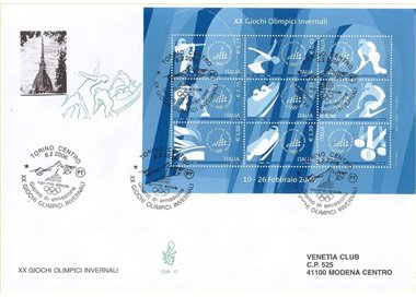 ITALIA 2006 FDC (Venetia) Giochi olimpici invernali BF