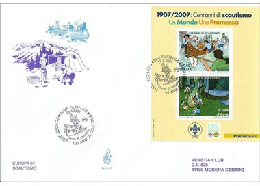 ITALIA 2007 FDC (Venetia) Europa, scautismo BF