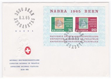 FDC SVIZZERA 1965 Esposizione nazionale filatelica BF