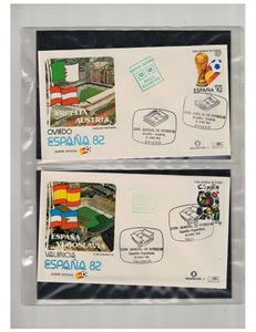 FDC SPAGNA 1982 Campionato del mondo - Giro completo delle 52 partite