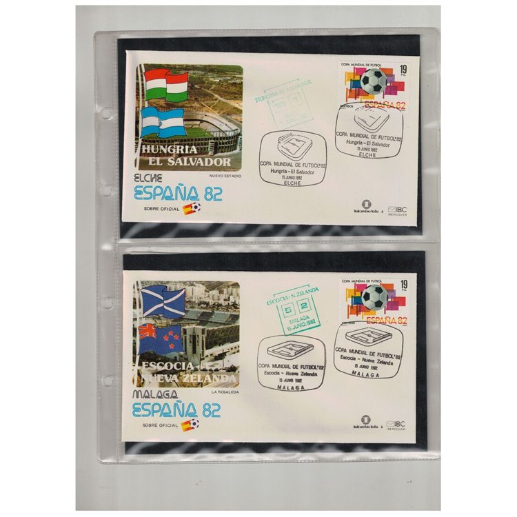 FDC SPAGNA 1982 Campionato del mondo - Giro completo delle 52 partite