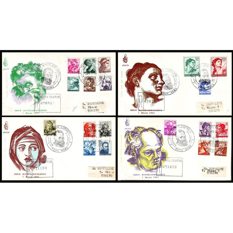 ITALIA 1961 FDC (Venetia) Michelangiolesca racc