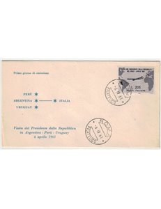 ITALY 1961 FDC President Gronchi ? 205 grey