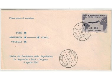 ITALIA 1961 FDC Presidente Gronchi ? 205 grigio