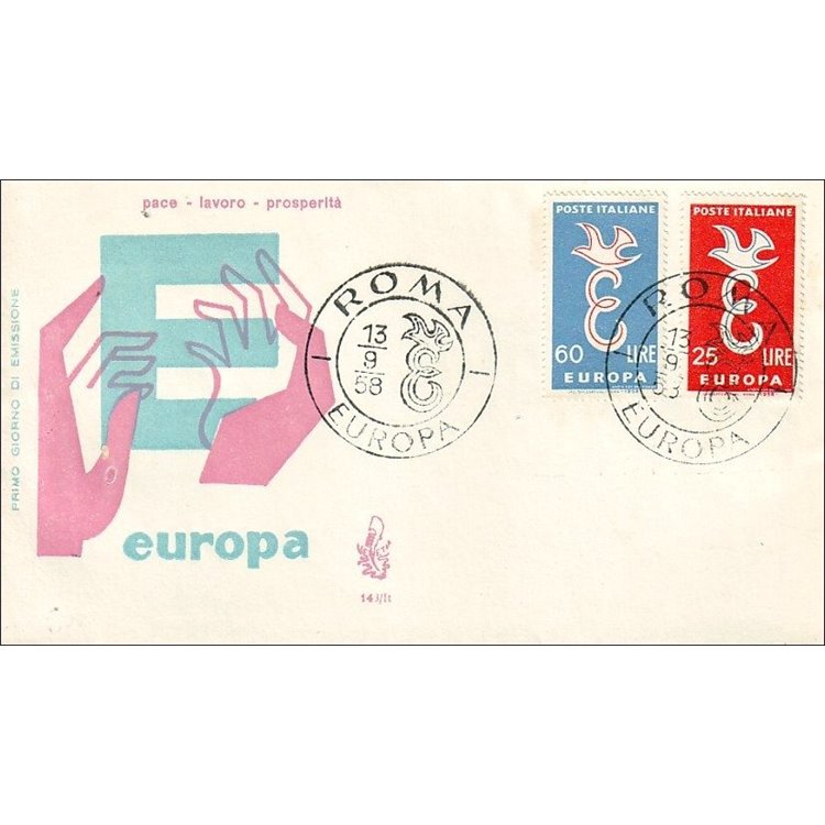 ITALIA 1958 FDC (Venetia) Europa Cept