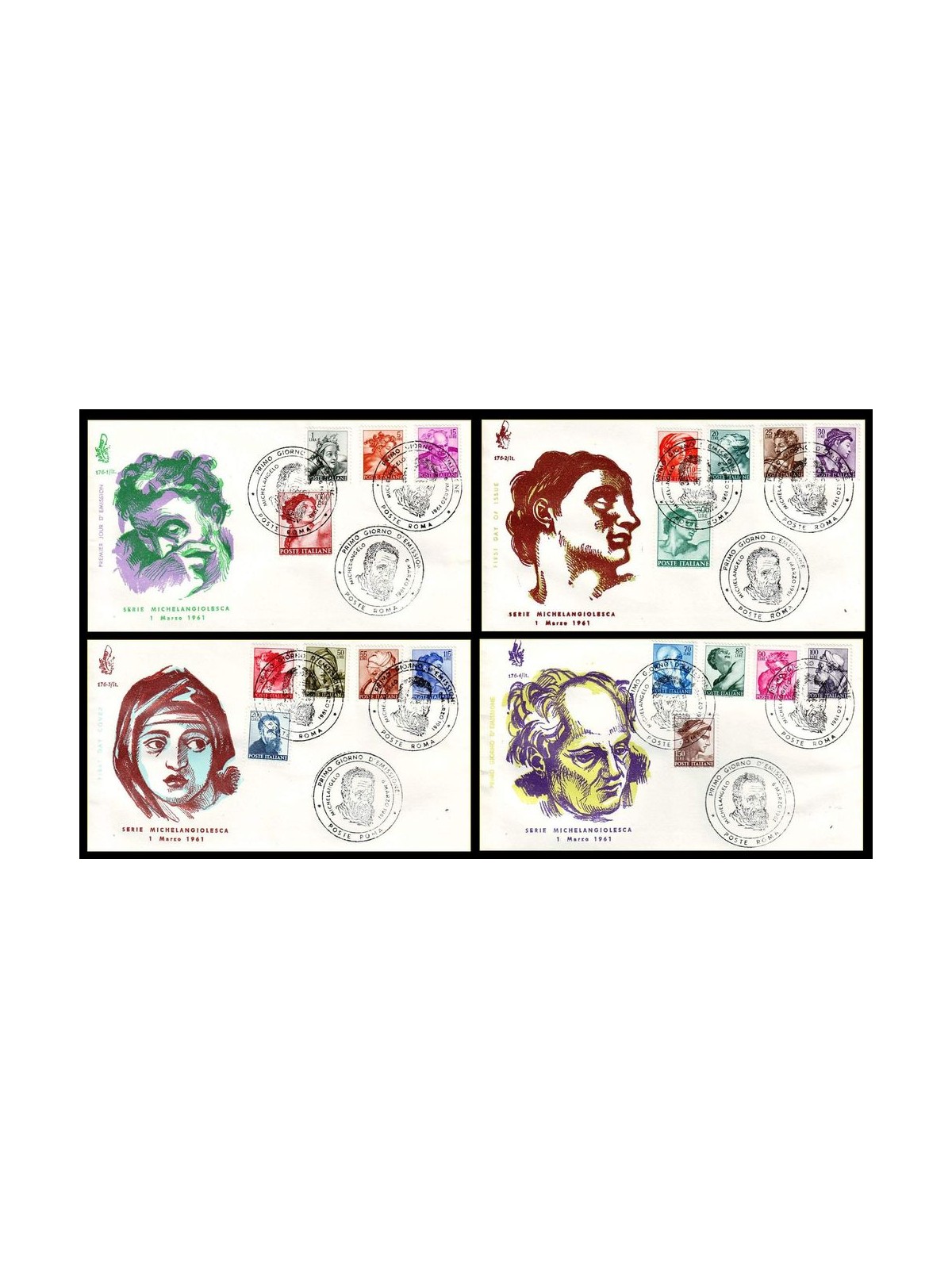 ITALY 1961 FDC (Venetia) Michelangiolesca