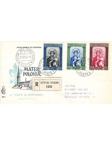 VATICAN 1956 FDC (Venice) Black Madonna of Poland collected