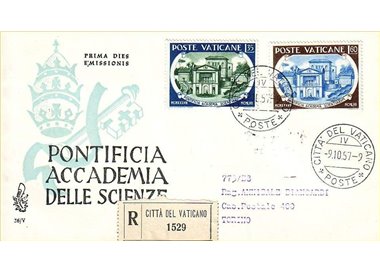 VATICANO 1957 FDC (Venetia) Pontificia Accademia Scientiarum racc