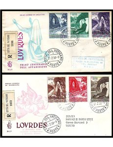 VATICANO 1958 FDC (Venetia) Apparizione Vergine a Lourdes racc