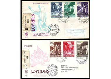 VATICAN 1958 FDC (Venice) Apparition of the Virgin in Lourdes collected