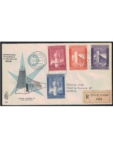 VATICAN 1958 FDC (Venice) Brussels Exhibition collected