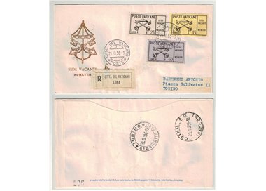 VATICAN 1958 FDC (Venice) Sede vacante recc