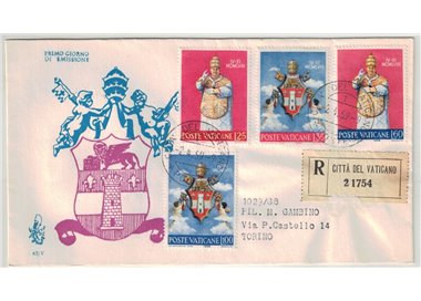 VATICAN 1959 FDC (Venice) Coronation of John XXIII collected