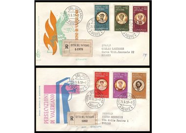 VATICAN 1959 FDC (Venice) Persecutions of Valerian collected