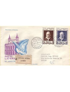 VATICANO 1959 FDC (Venetia) Patti lateranensi racc