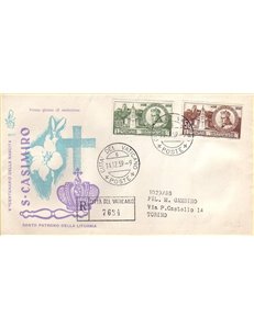 VATICANO 1959 FDC (Venetia) San Casimiro racc