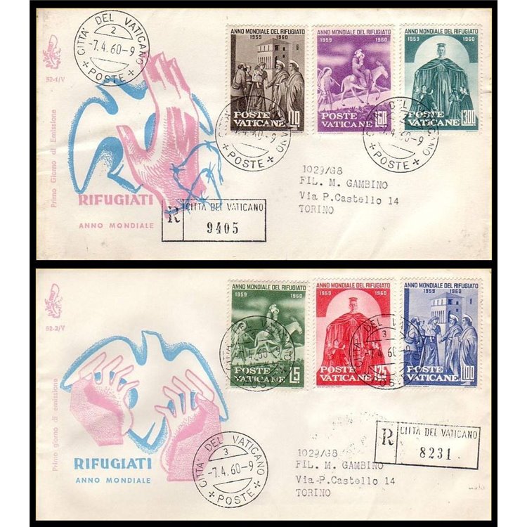 VATICAN 1960 FDC (Venice) World Refugee Year collected