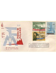SAN MARINO 1958 FDC (Venice) Milan Fair
