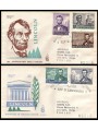 SAN MARINO 1959 FDC (Venetia) Abramo Lincoln racc