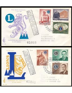 SAN MARINO 1960 FDC (Venetia) Lions racc
