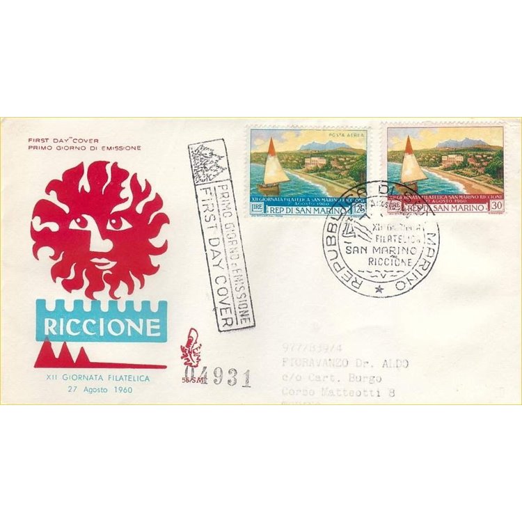 SAN MARINO 1960 FDC (Venice) Philatelic Day collection