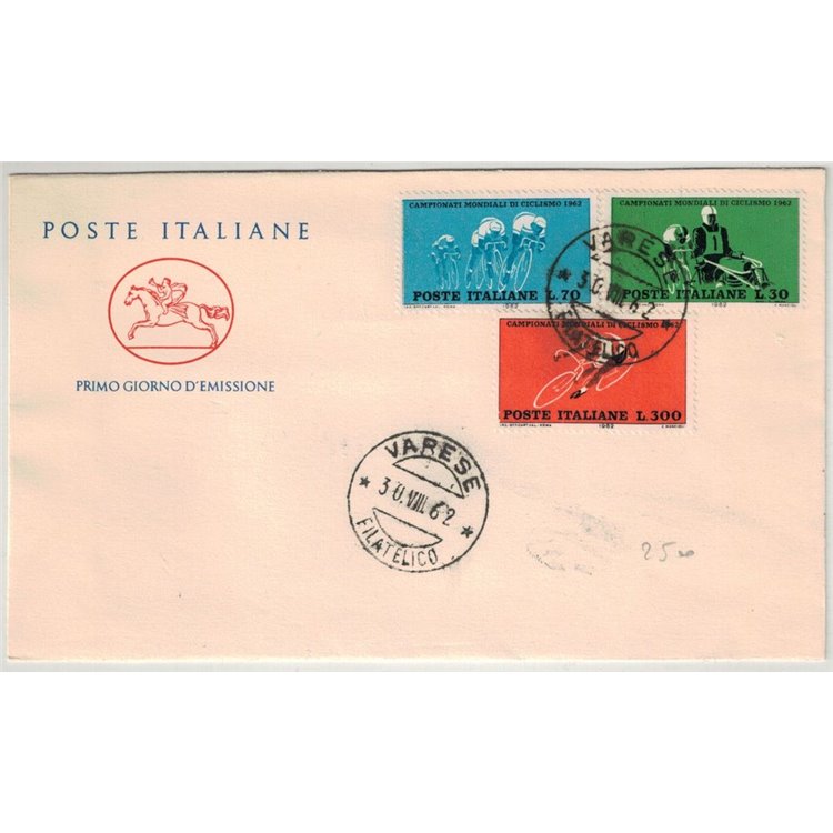 FDC ITALIA 1962 Ciclismo 1 Busta Cavallino