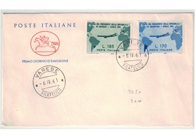 FDC ITALIA 1961 Presidente Gronchi 1 Busta Cavallino
