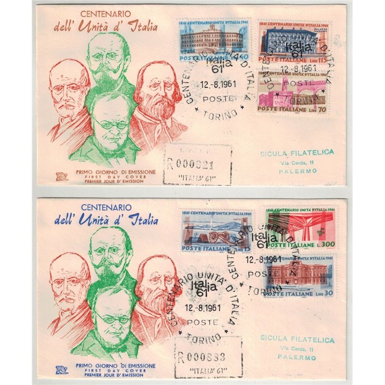 ITALIA 1961 FDC (Chimera) Unità d´Italia racc