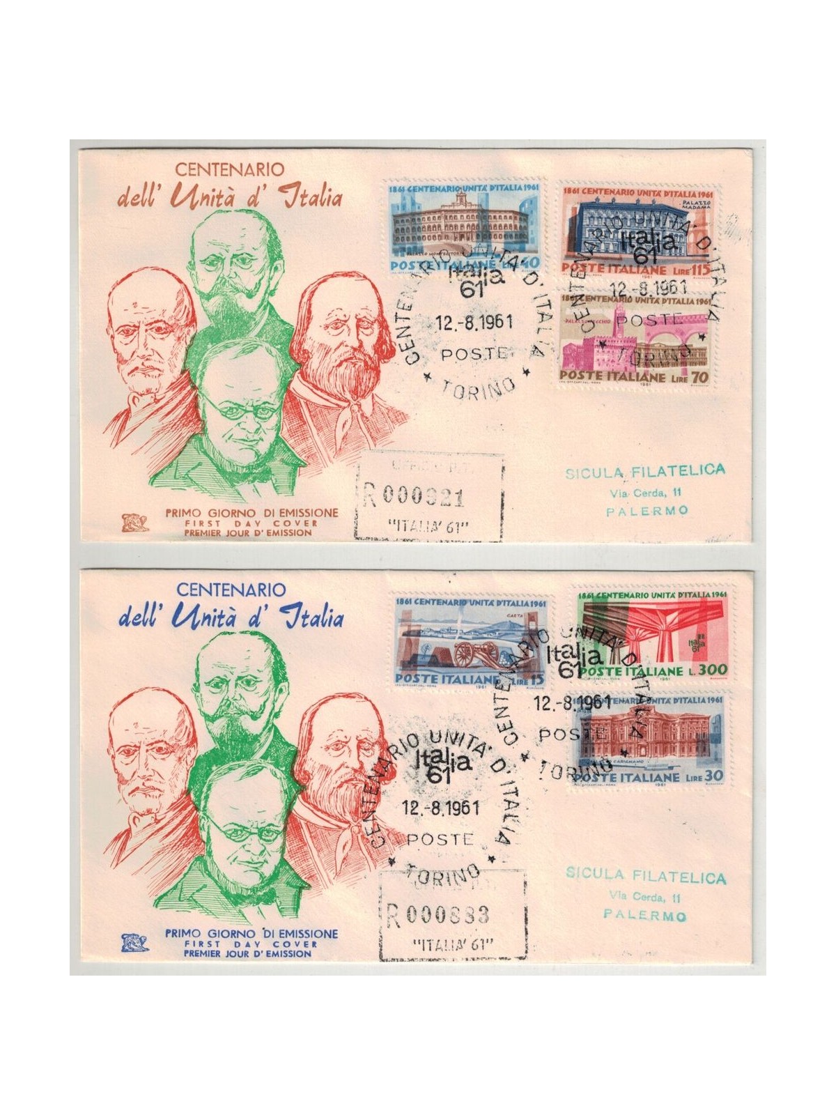 ITALY 1961 FDC (Chimera) Unification of Italy collected