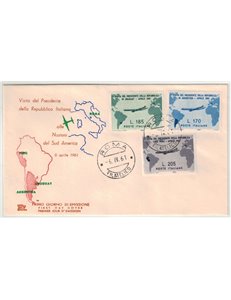 ITALY 1961 FDC (Chimera) President Gronchi