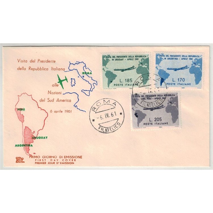ITALIA 1961 FDC (Chimera) Presidente Gronchi