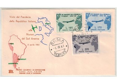 ITALY 1961 FDC (Chimera) President Gronchi