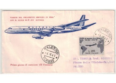 ITALY 1961 FDC President Gronchi ? 205