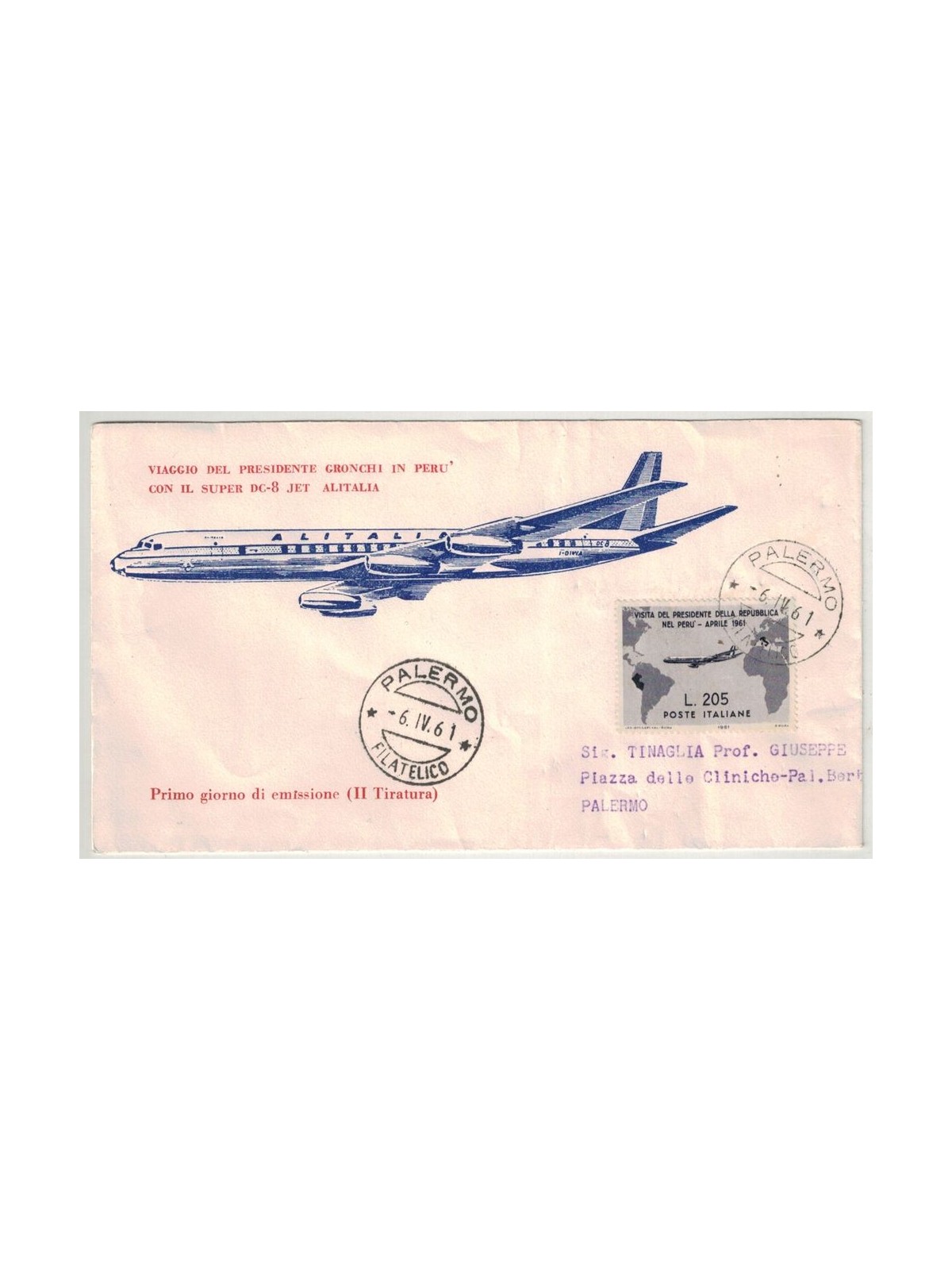 ITALIA 1961 FDC Presidente Gronchi ? 205