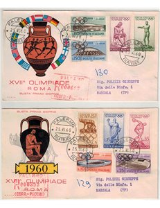 ITALIA 1960 FDC (Rodia) Olimpiade racc