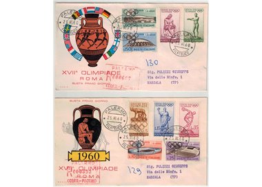 ITALY 1960 FDC (Rodia) Olympics collected